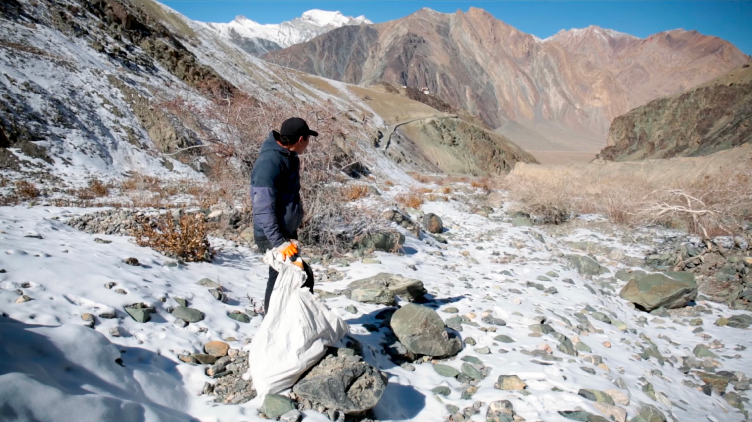 Frame from The Ice Builders film