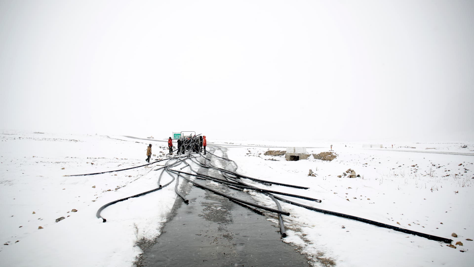 Frame from The Ice Builders film