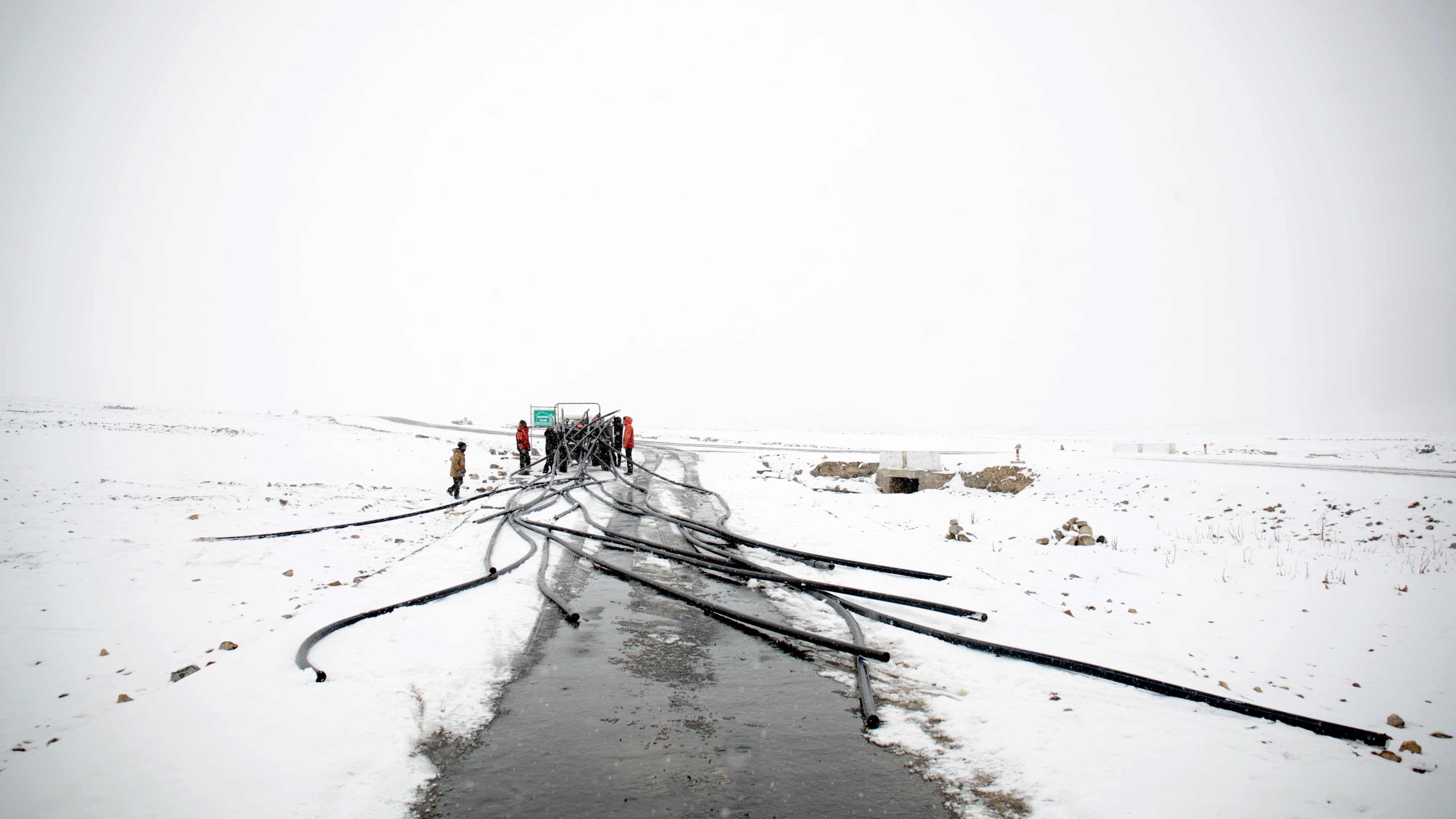 Frame from The Ice Builders film