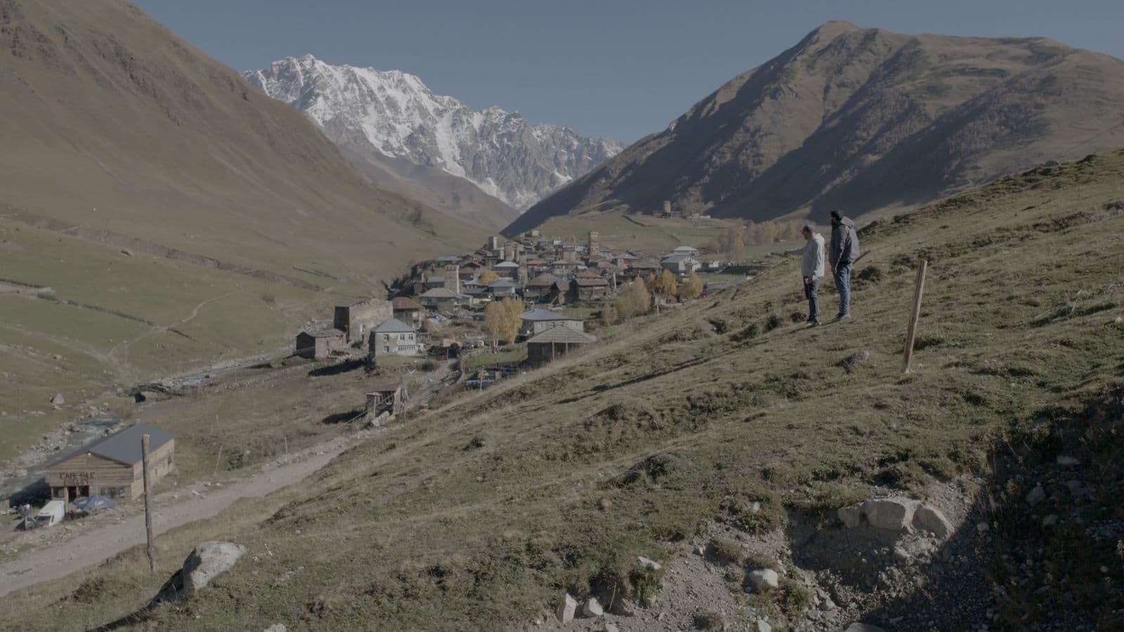 Frame from THE MEN’S LAND film