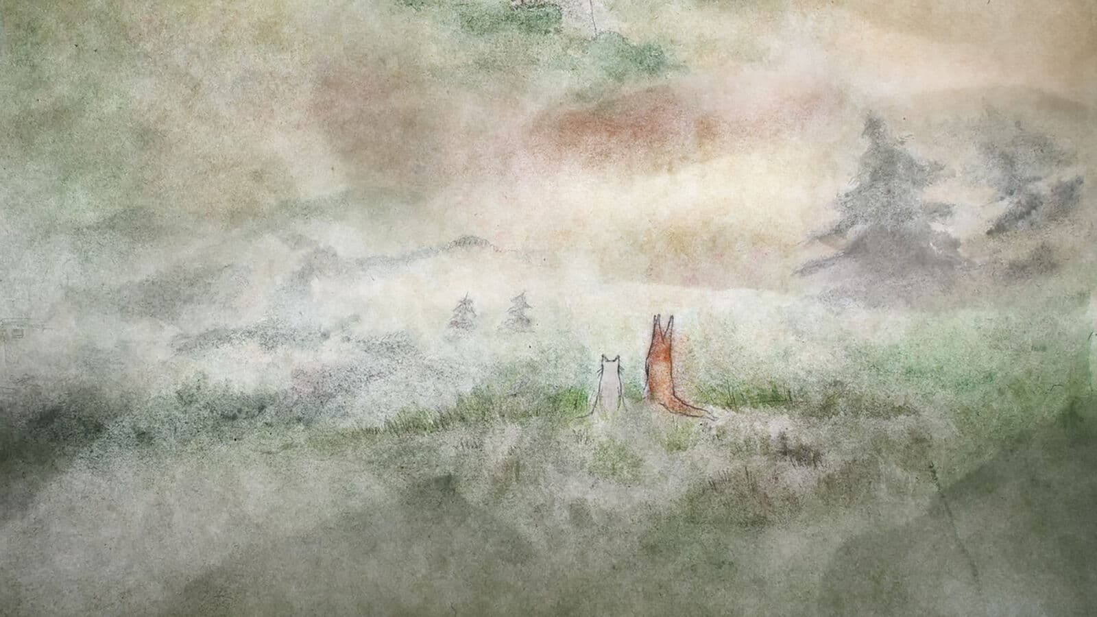 Frame from LE CHAT, LE RENARD ET LE LOUP film